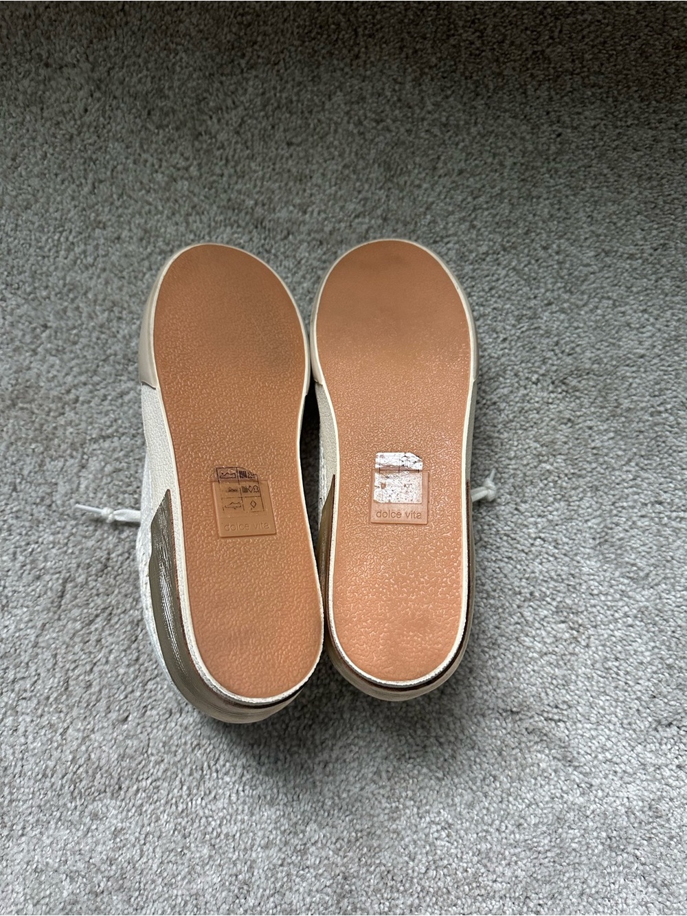 Dolce Vita Zina Gold/Bone Woven Sneaker 7.5 - Picture 3 of 4